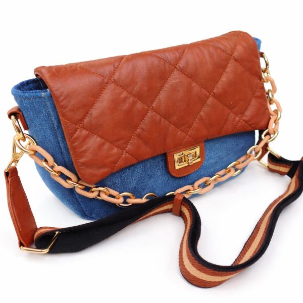 Quilted Denim Crossbody Bag