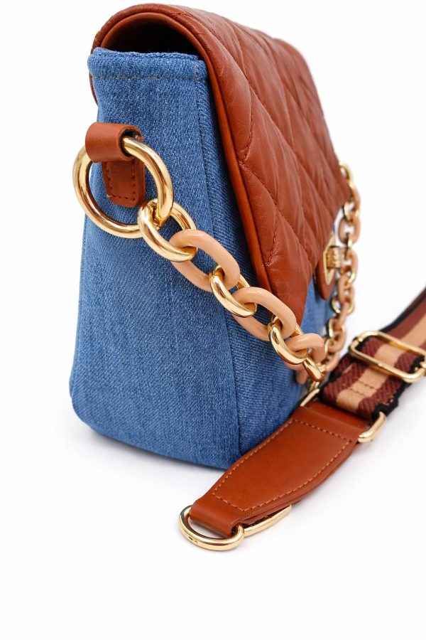 Quilted Denim Crossbody Bag