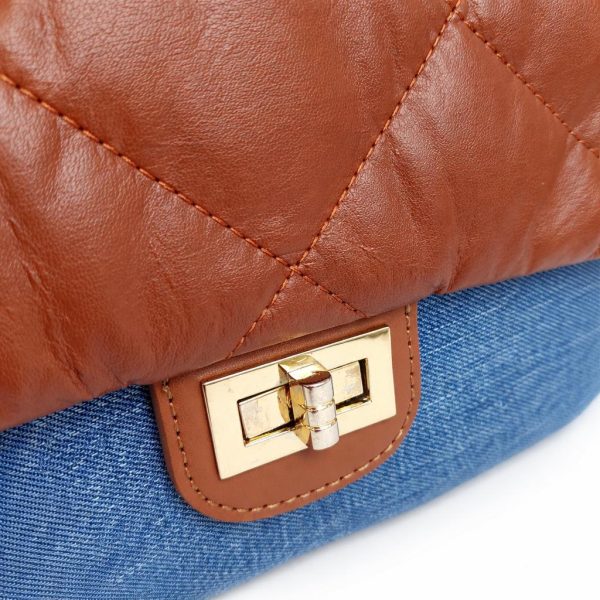 Quilted Denim Crossbody Bag