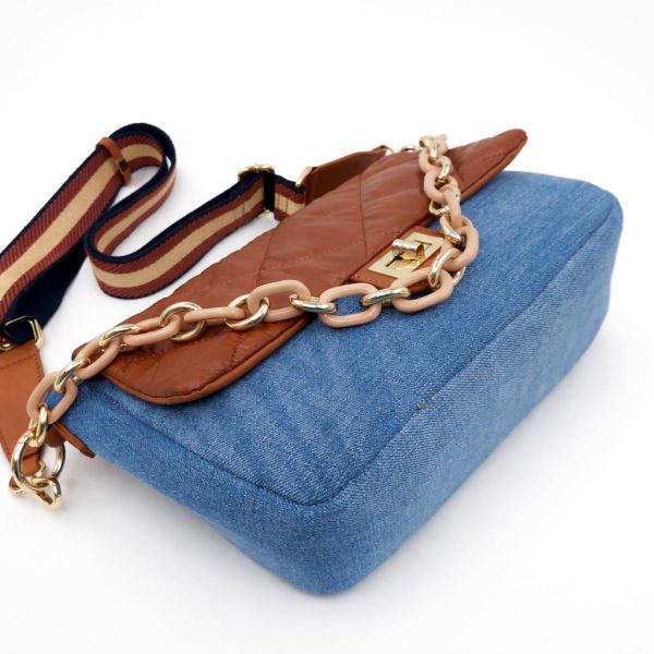 Quilted Denim Crossbody Bag