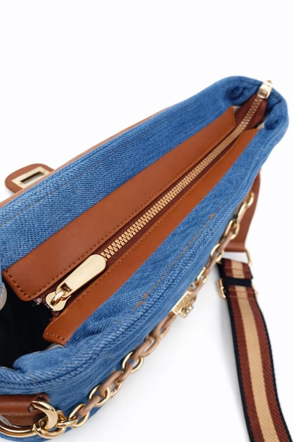 Quilted Denim Crossbody Bag