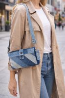 Denim Patchwork Shoulder Bag