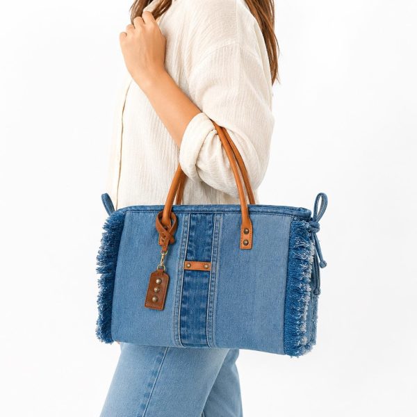 Fashion Fringe Denim Tote Bag