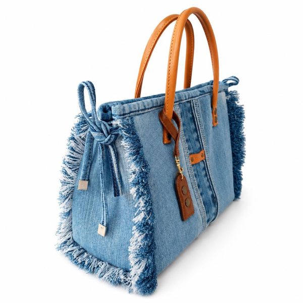 Fashion Fringe Denim Tote Bag