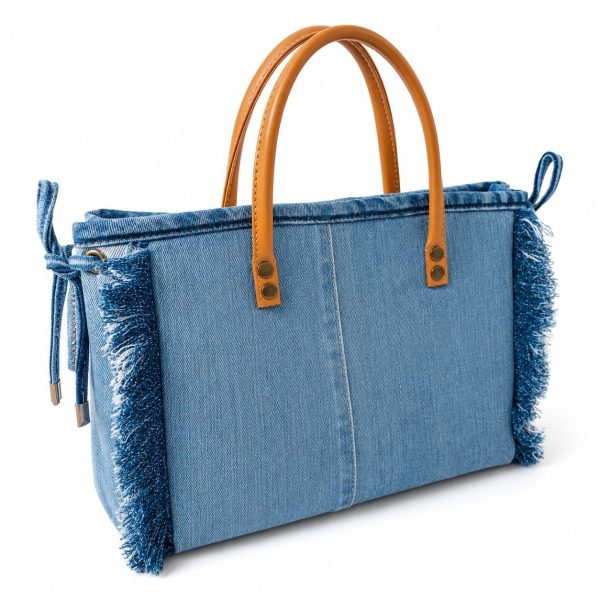 Fashion Fringe Denim Tote Bag