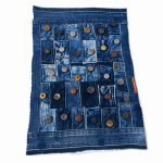 Button Patchwork Denim Tote Bag
