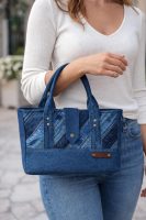 Denim Patchwork Tote Bag